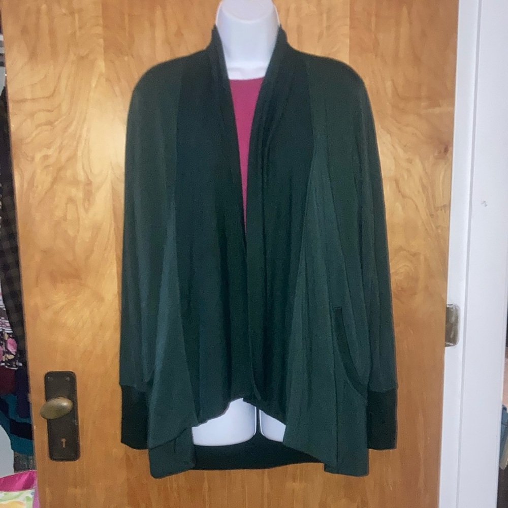 Athleta Dark Green Open Cardian Sweater - Size S